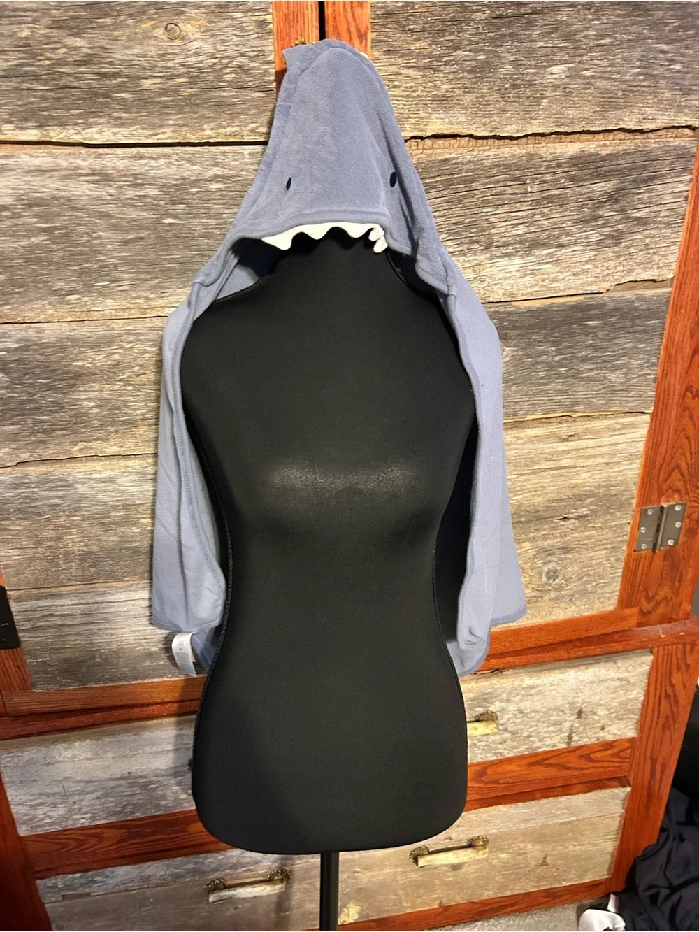 Plush Hooded Baby Towel/Swaddle Duo in Blue and Cream Shark and Koala